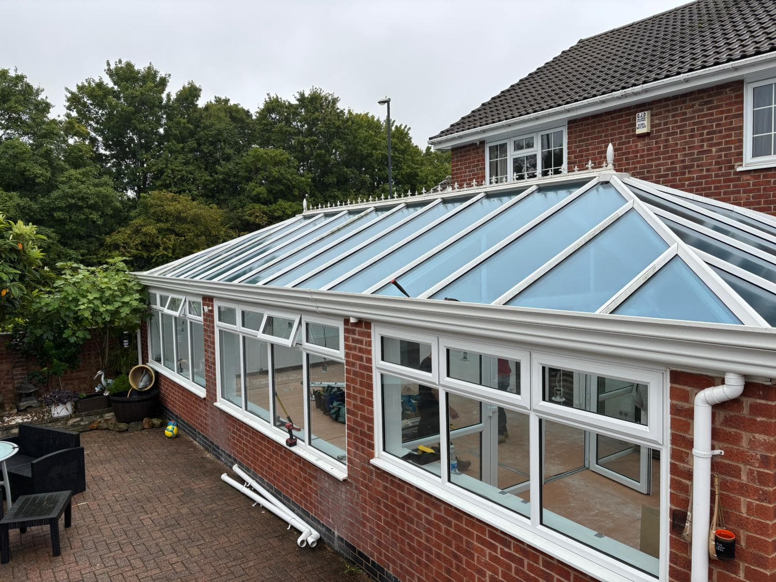 Glass conservatory roof — full replacement