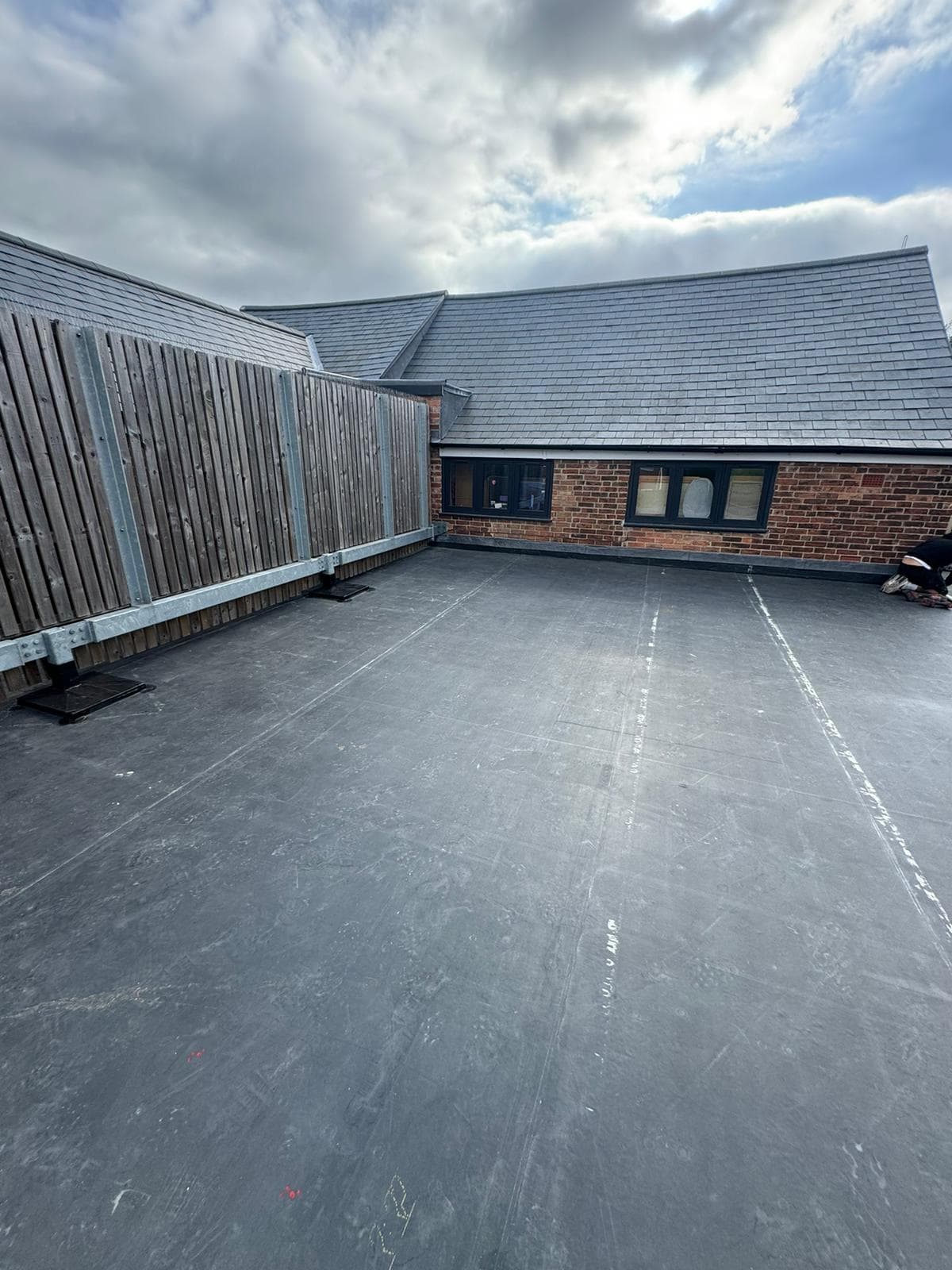 EPDM rubber flat roof
