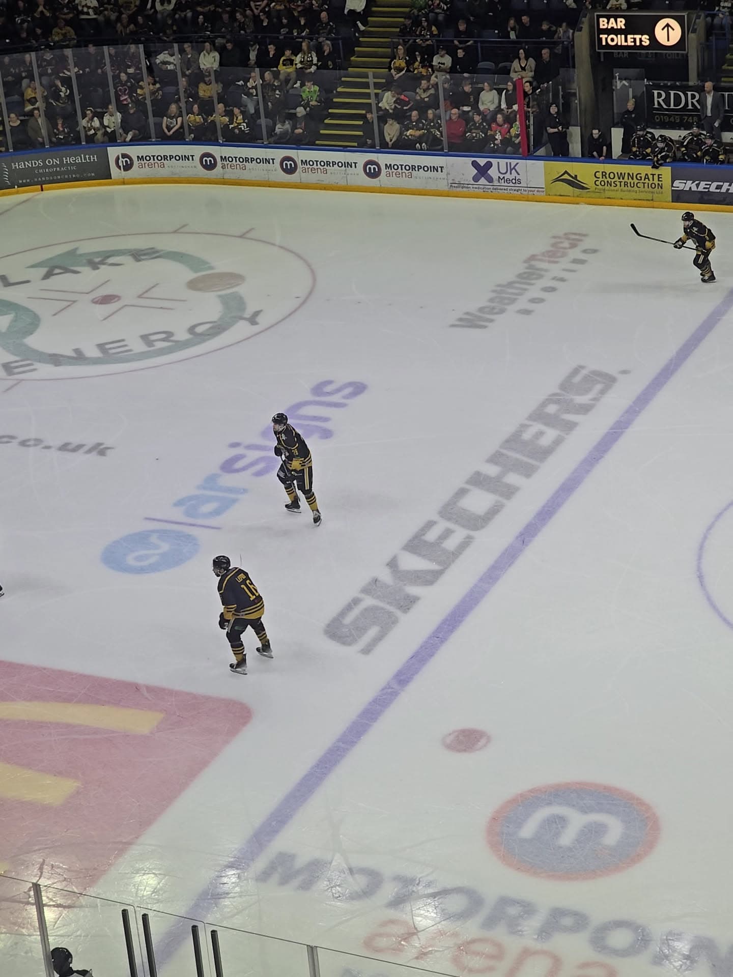 Nottingham Panthers game underway at the Motorpoint Arena